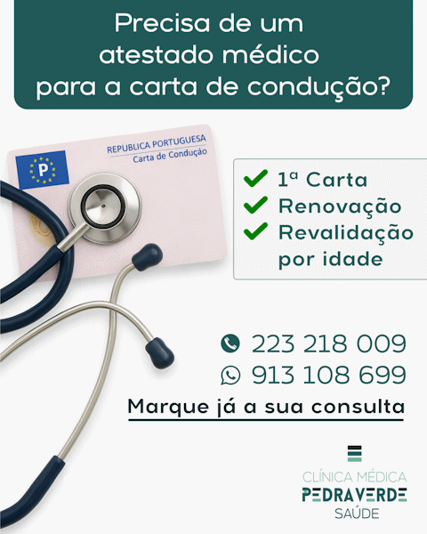 Atestado Médico para Carta de Condução